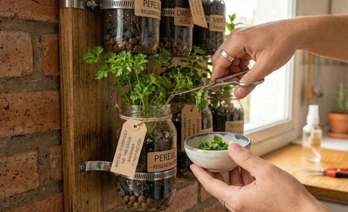 Wiszący ogród w słoikach: Stwórz ścianę z ziół w 6 krokach