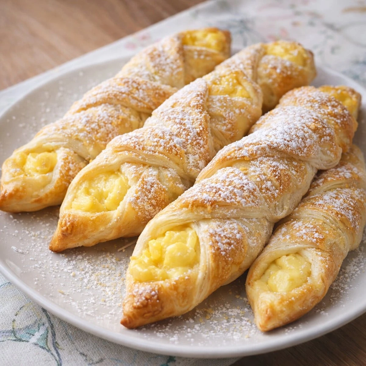 Ciasto francuskie z budyniem: Szybki deser, który znika z talerzy w 20 minut