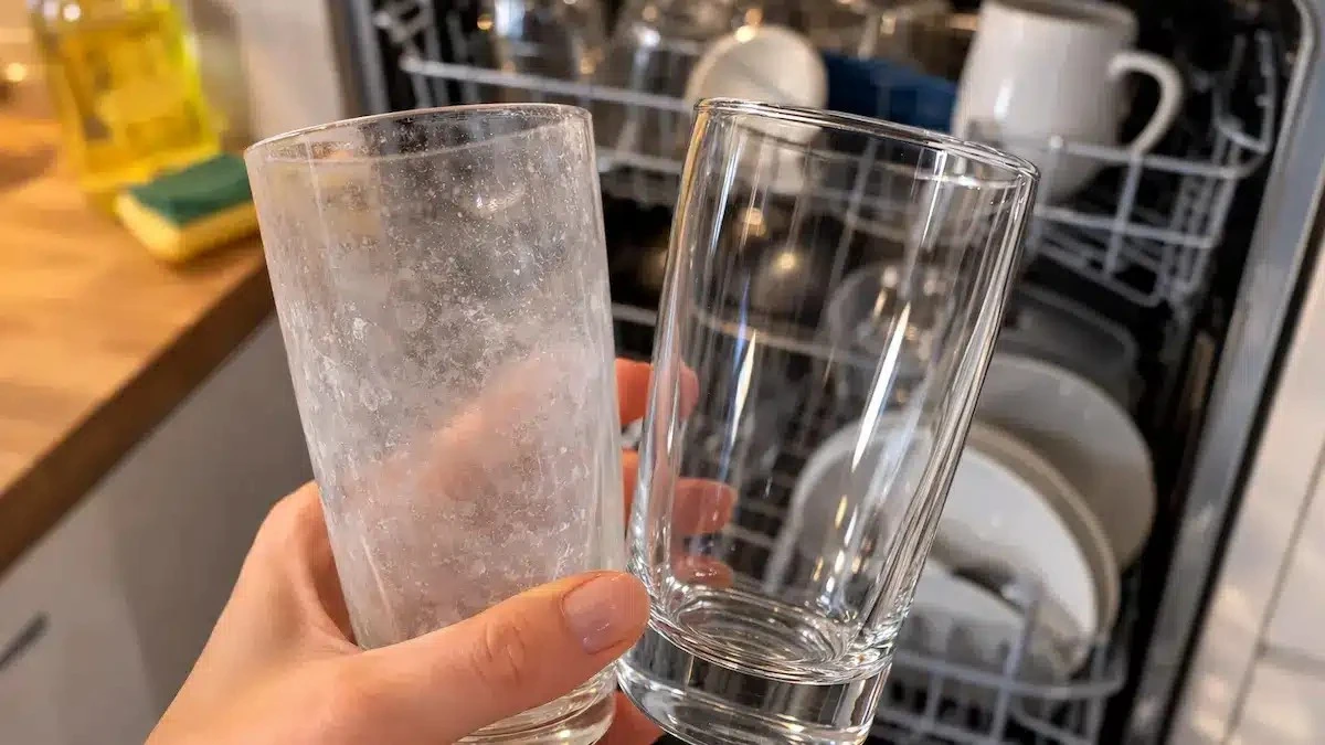 Dlaczego szklanki po wyjęciu z zmywarki są mętne? 6 powodów i jak temu zaradzić