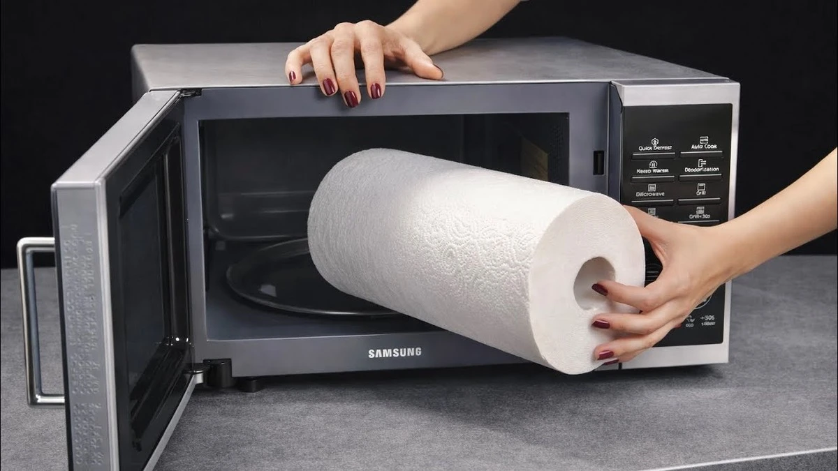 3 triki z ręcznikiem papierowym, które odmienią Twoją kuchnię dzięki mikrofalówce