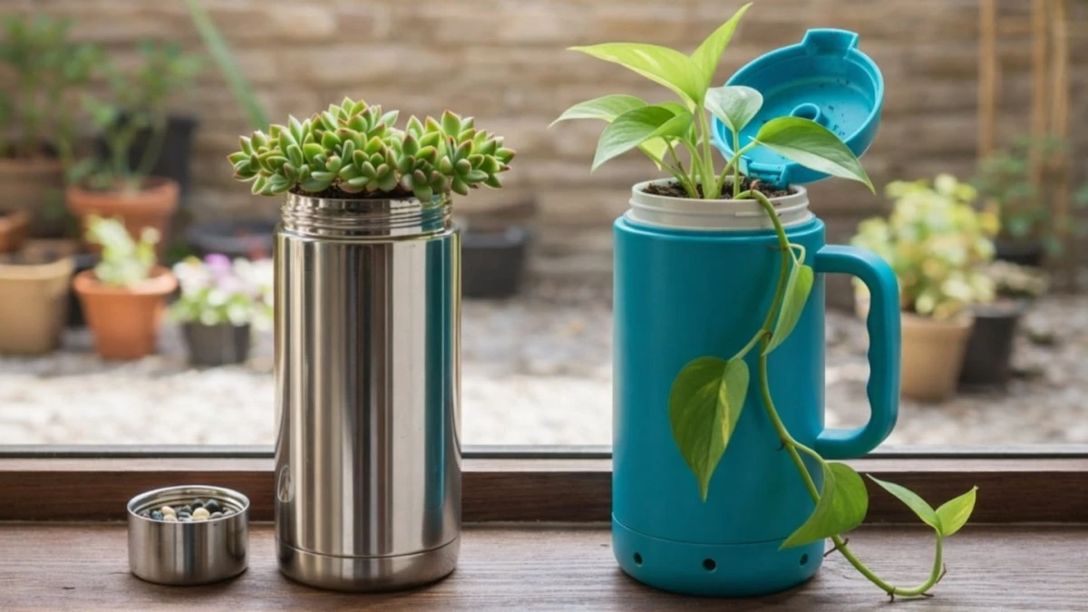 Nie wyrzucaj starego termosu na yerbę! Zrób z niego designerską doniczkę
