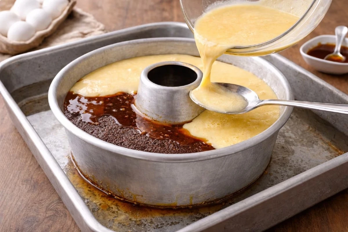 Flan napolitano: sekret podwójnego karmelu dla wilgotniejszego deseru