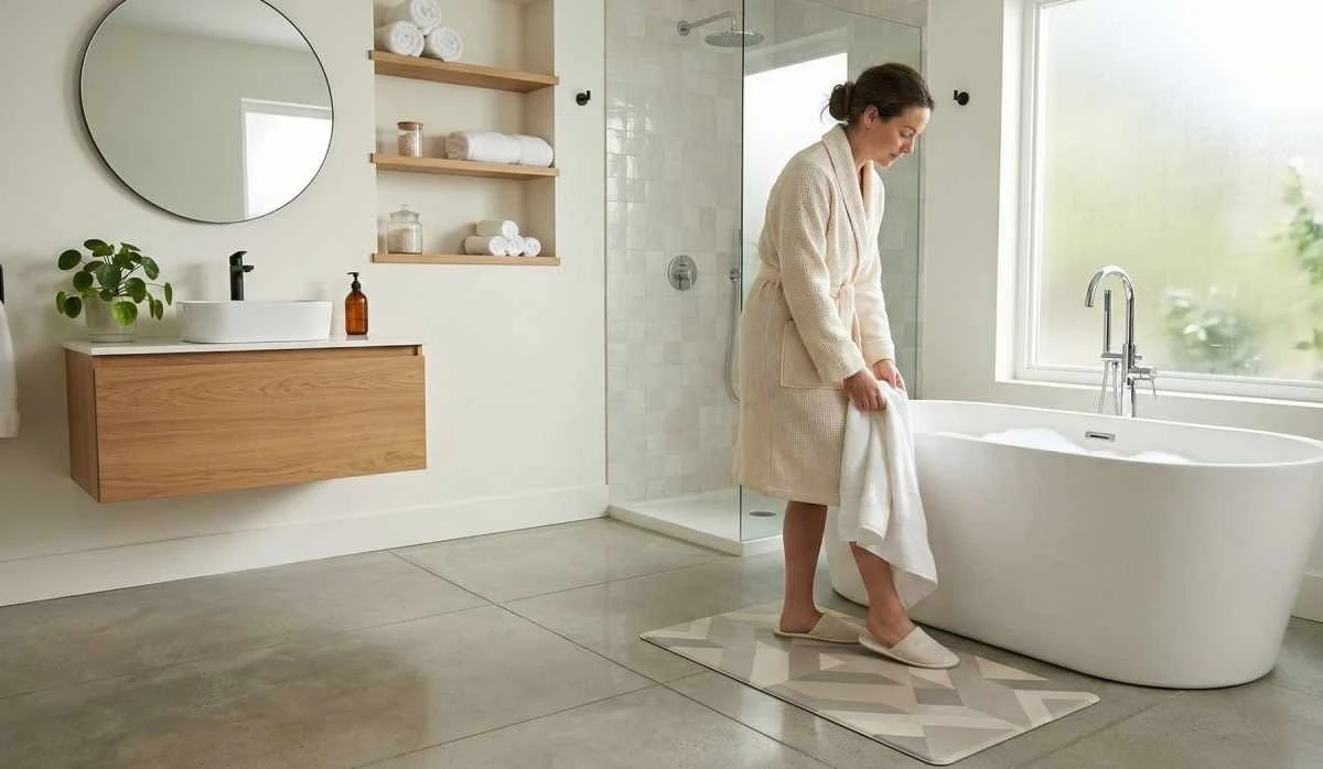 Koniec ery dywaników łazienkowych. Dlaczego winyl to przyszłość naszych łazienek?