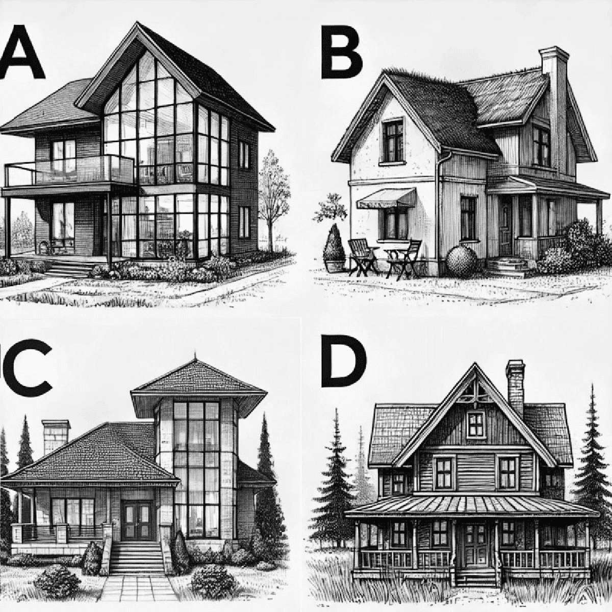 Cztery domy do wyboru: Twój wybór zdradzi, jak traktujesz swoje finanse