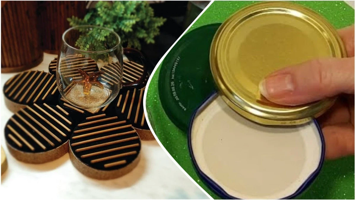 Siedem zakrętek od słoików zamienisz w stylową podstawkę pod gorące naczynia. Trik, którego nie znają wszyscy.