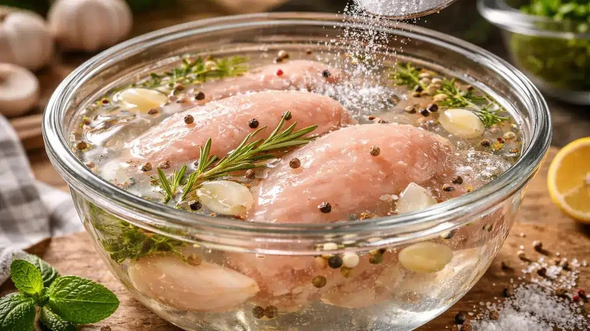 Dlaczego szefowie kuchni moczą kurczaka w słonej wodzie przed pieczeniem? Oto sekret soczystego mięsa