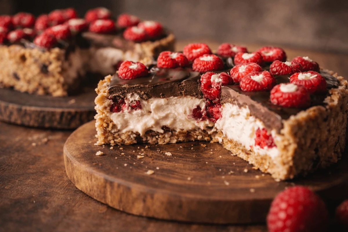 Tort czekoladowy z malinami: bez mąki, cukru i jajek – gotowy w mgnieniu oka